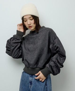 Green Parks ラメニット帽 Ivory