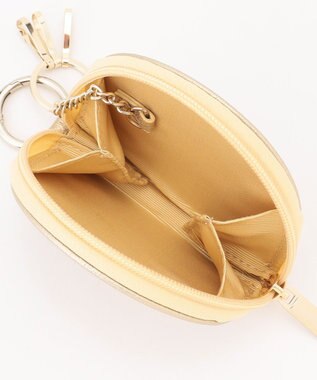 ANY カラビナ付半月型キーケース ゴールド