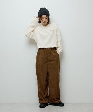 Green Parks ラメニット帽 Ivory