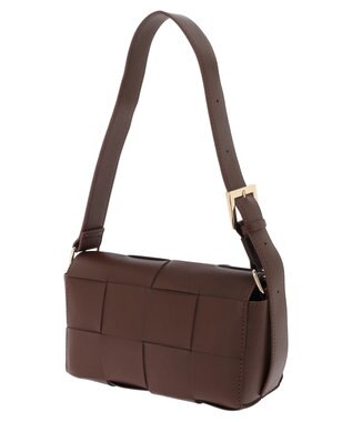 AMERICAN HOLIC 編み込みＢＯＸショルダーＢＡＧ Brown