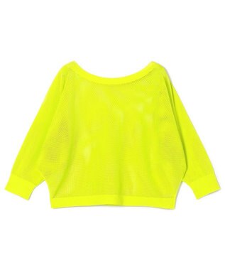 Chacott 【ノーソーイングニット】7分袖メッシュニットTシャツ ライムグリーン