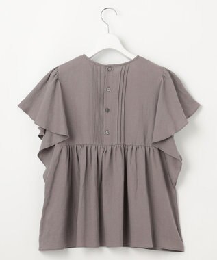 23区 S 【SLOW/一部店舗限定】ブライトリネン デザイン ブラウス ライトグレー系