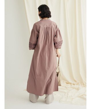 CRAFT STANDARD BOUTIQUE 袖レース使いワンピース Mocha