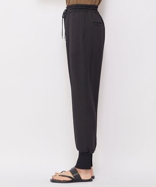 uncrave 【uncrave WHITE】ドレーピーツイル リブパンツ ブラック