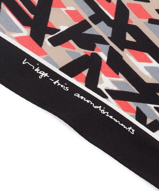 23区 Ratti アブストラクトプリント スカーフ オレンジプリント