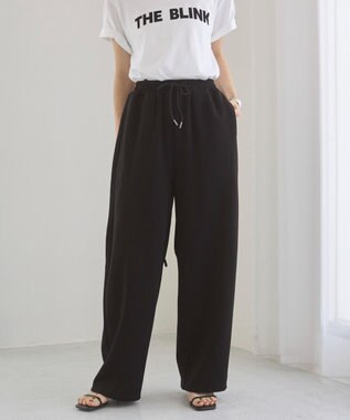 WEGO 【ANGIE VINTAGE/ウエストゴム】ポンチカーブパンツ ブラック