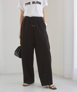 WEGO 【ANGIE VINTAGE/ウエストゴム】ポンチカーブパンツ ブラック