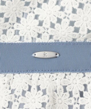 組曲 KIDS 【150-160㎝】フラワーレース ドレス サックスブルー系