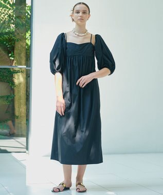 BEIGE， PROTAGONISTA / パフワンピース Black