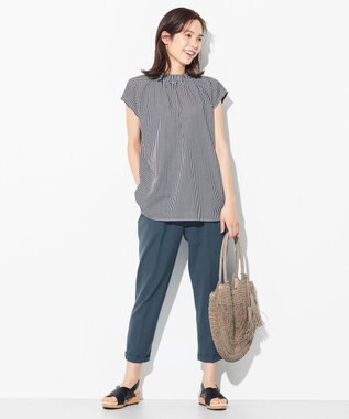 ANY 【接触冷感・UVケア】イージーケア美脚 パンツII ダルターコイズ