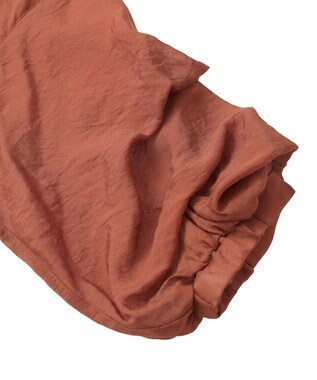 Green Parks バンドカラー比翼タック袖チュニック Terracotta