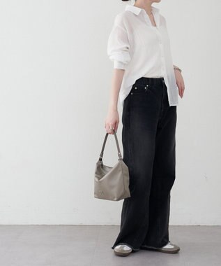 russet シンプルショルダーバッグ【クラウズナイロン】(CE-1467) Gray