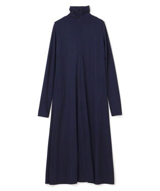 BEIGE， 【洗える】CALDANA / タートルネックロングドレス Navy