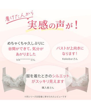 BRADELIS New York 【BRADELIS NewYork peace】ハートのキャッチャーカップで格上げフィットブラ23 ノンワイヤーでラクなのにしっかり美胸シルエット トープ