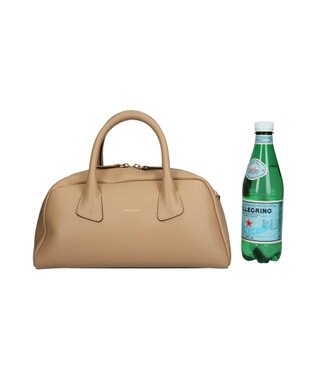 INTER-CHAUSSURES 【LORISTELLA】ミディアムサイズレザーハンドバッグ ライトベージュ