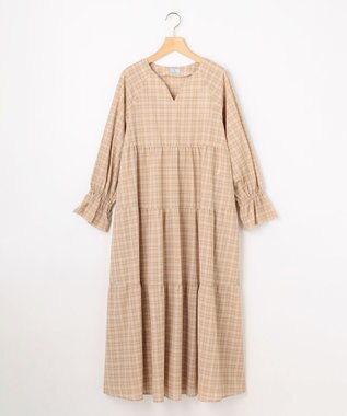 組曲 ライトトロピカル ワンピース ベージュ系3