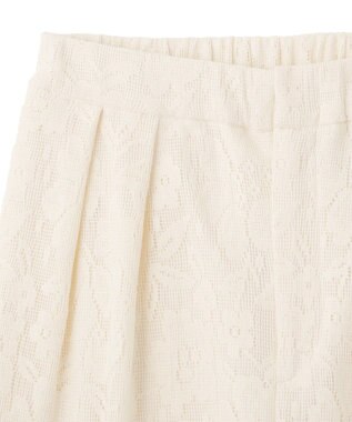 earth music&ecology 総レースカーゴパンツ Ivory