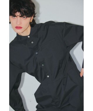 NAVE 【ReNAVE・セットアップ可/洗える/接触冷感/UVケア】コットンポリブロード オールインワン ブラック系