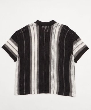 WEGO ラインニットシャツ（SS） ブラック中濃色