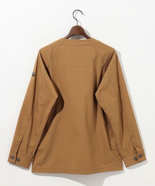 JOSEPH ABBOUD MOUNTAIN 【軽量】ハイパワーストレッチカルゼ ノーカラーアウトドアブルゾン キャメル系