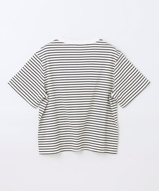 ANY 【接触冷感】クロップド丈半袖Tシャツ ボーダー