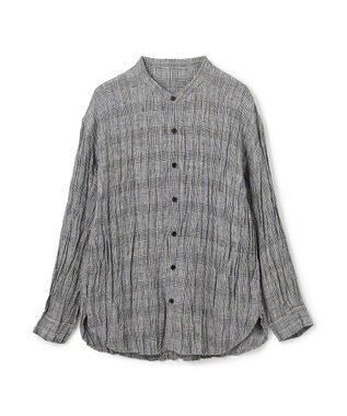 【HIGH GRADE LINE】マックスプリーツワッシャー　バンドカラーシャツ