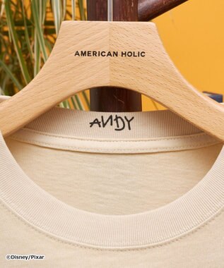 AMERICAN HOLIC 【TOY STORY】ヴィンテージ加工グラフィックTシャツ Beige