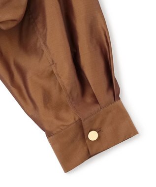 BEIGE， SULFUR / シルク混ショート丈バルーンブルゾン Brown