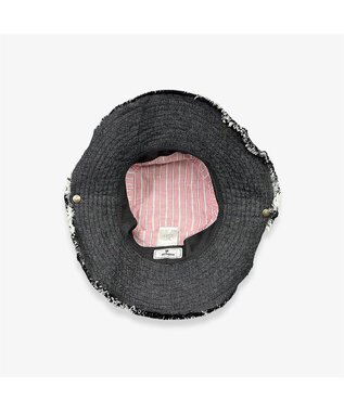 林八百吉商店 un chapeau  デニムフリンジハット ブラック