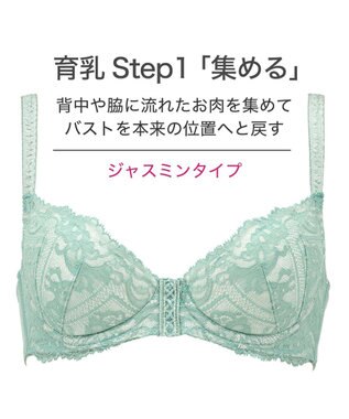 BRADELIS New York 【BRADELIS New York / 育乳ブラ・STEP1 集める】 ジャスミンステップ1ブラ22A1  しっかりバストを集めてナチュラルなシルエットを作る補整ブラ ミント
