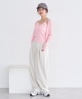 earth music&ecology シアーリブカーディガン Gray