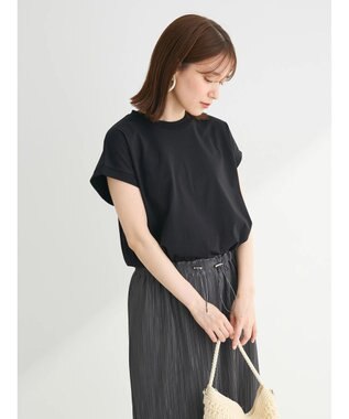 Green Parks プリーツドッキングフレンチワンピース Dark Gray