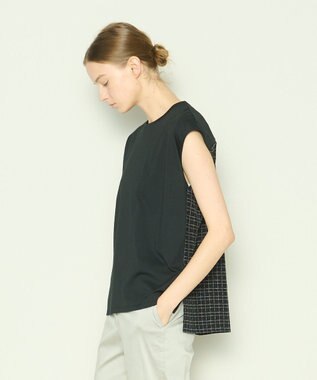 JOSEPH 【洗える】アクロスプリント×ジャージー　カットソー Black