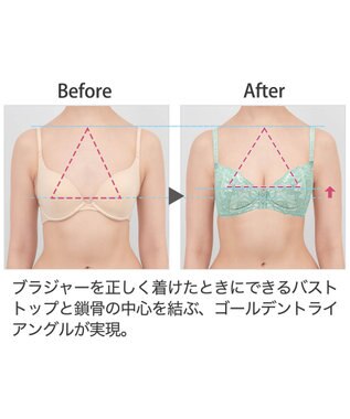 BRADELIS New York 【BRADELIS New York / 育乳ブラ・STEP1 集める】 ジャスミンステップ1ブラ22A1  しっかりバストを集めてナチュラルなシルエットを作る補整ブラ ミント