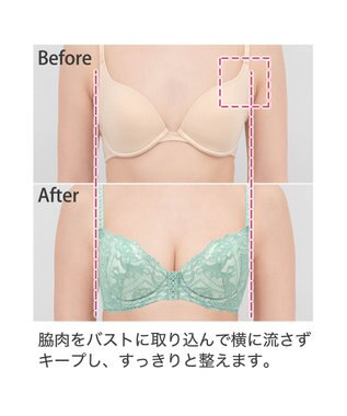 BRADELIS New York 【BRADELIS New York / 育乳ブラ・STEP1 集める】 ジャスミンステップ1ブラ22A1  しっかりバストを集めてナチュラルなシルエットを作る補整ブラ ミント