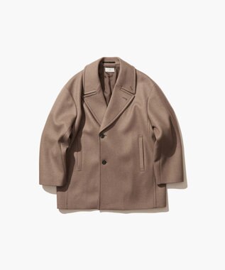ATON SUPER 120S DOUBLE MELTON | セミダブルショートコート TOP BROWN