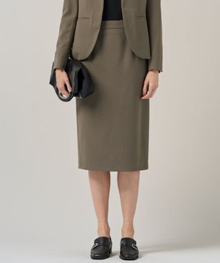 ICB L 【UVカット・洗える】ウール2WAYストレッチ タイトスカート