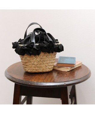 UNBILLION カシュカシュ cachecache / フリルカゴバッグ ブラック