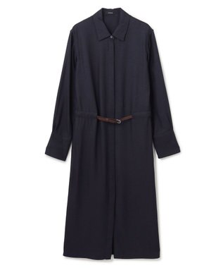 JOSEPH ビスコースツイル　シャツドレス Navy
