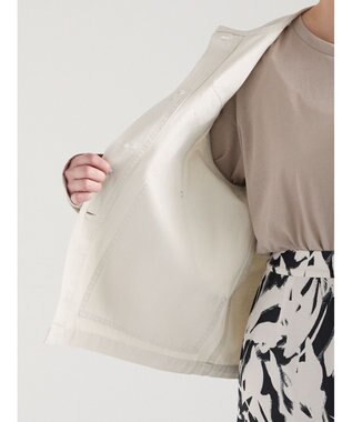 Te chichi ノーカラーワークベスト オフホワイト