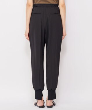 uncrave 【uncrave WHITE】ドレーピーツイル リブパンツ ブラック