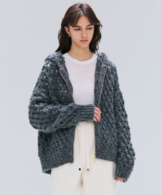 BEIGE， KOKOMO / ウールアルパカメッシュニットパーカー