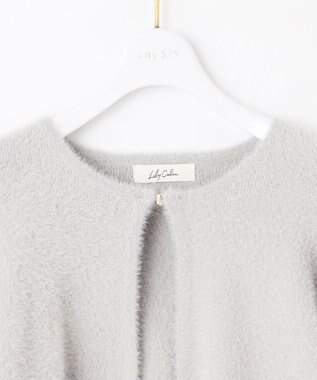 ANY SIS S 【洗える】フェザーボレロ カーディガン ライトグレー