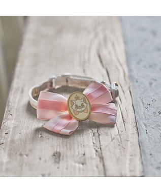 PET PARADISE ディズニー マリー 大リボン 猫首輪 S / M ピンク