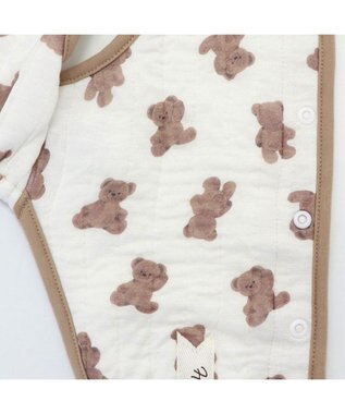 PET PARADISE ペットパラダイス ふわりとキルト ベスト くま柄 小型犬 白~オフホワイト