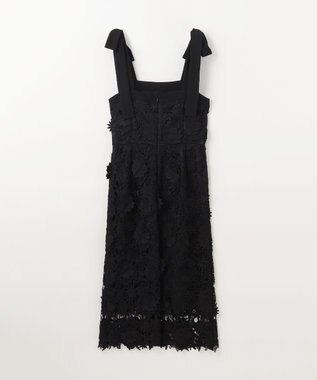 GRACE CONTINENTAL ケミカルフラワーレースワンピース ブラック