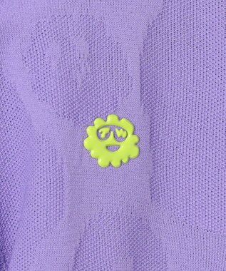 PW CIRCULUS 【手洗い可能】【WOMEN】アニマルドットニットモック ゴルフウェア レディース パープル系