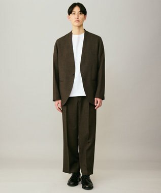 UNFILO MENS ウーリーノ 2タックスラックス ブラウン