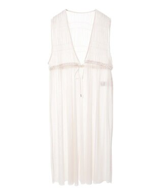 Green Parks メッシュシャーリングレイヤーワンピース Ivory