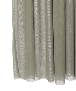 Green Parks メッシュシャーリングレイヤーワンピース Khaki